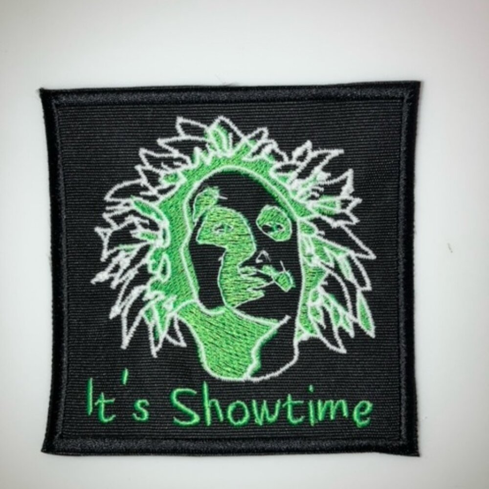 Beetlejuice glow-in-the-dark hi-viz patch "IT'S SHOWTIME!" ghost with the most